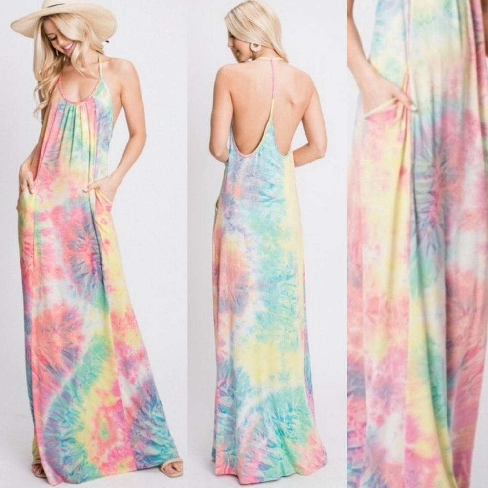 Jersey Tie Dye Maxi Dress